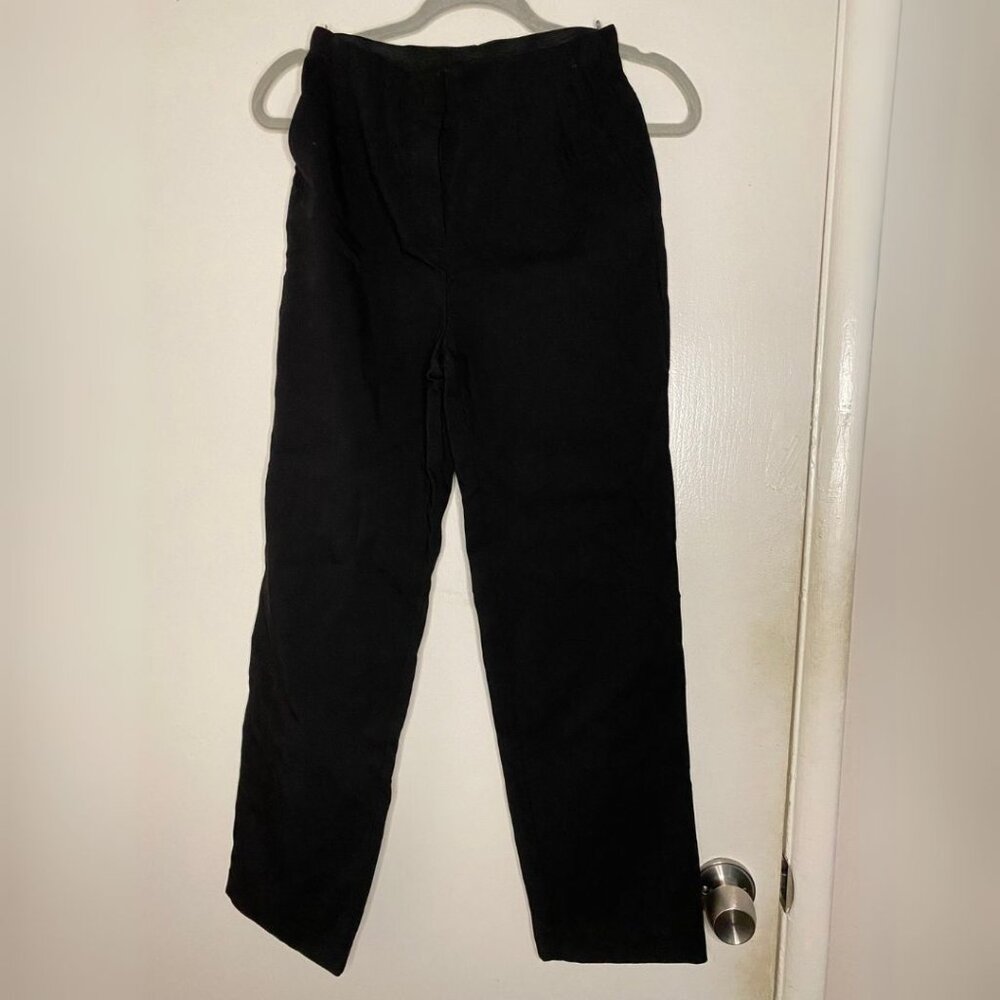 H&M Black Straight-Leg Trousers Size 4